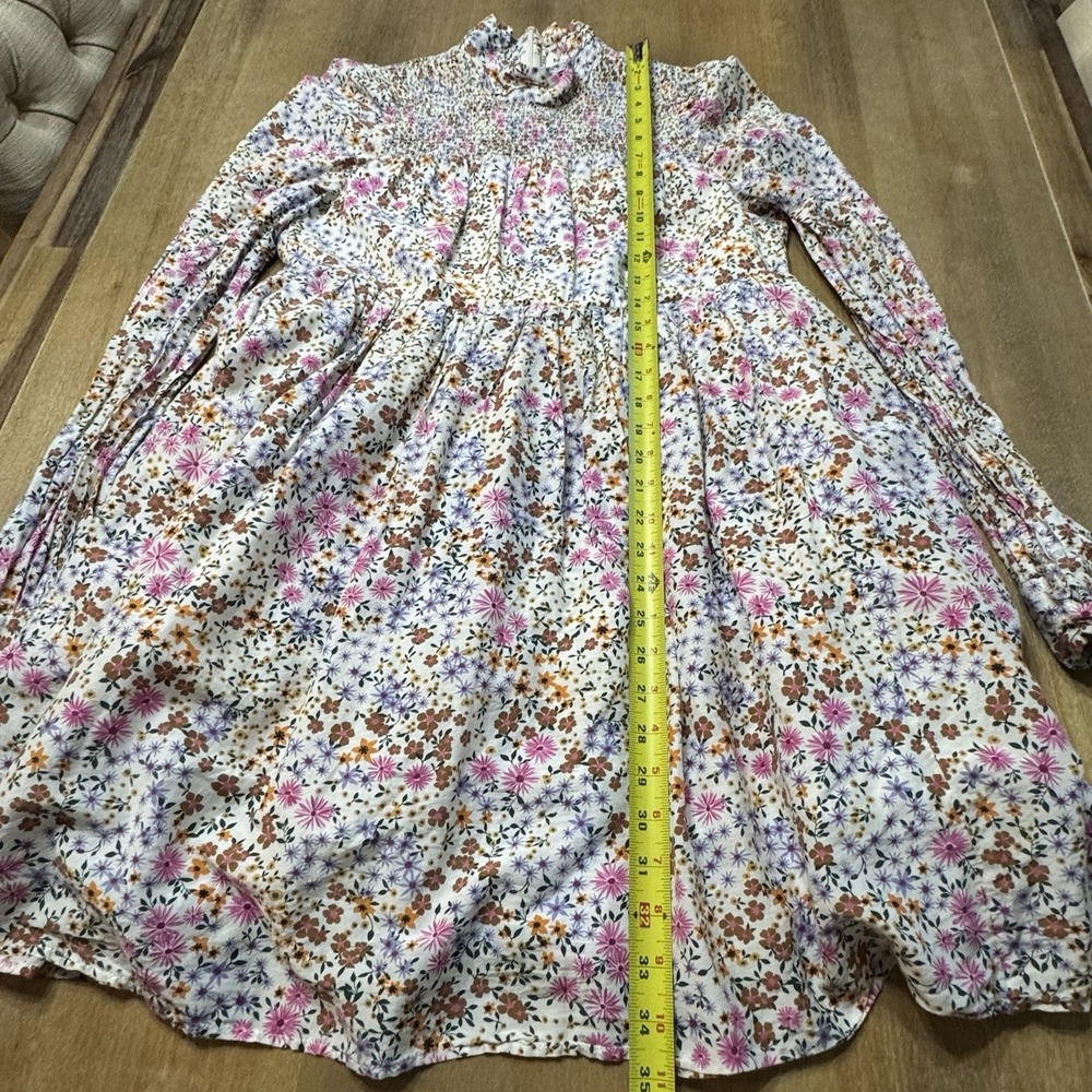 MUNTHE Long‎ Sleeve Mini Babydoll Dress Size 8 Silk Cotton Blend - Picture 8 of 16